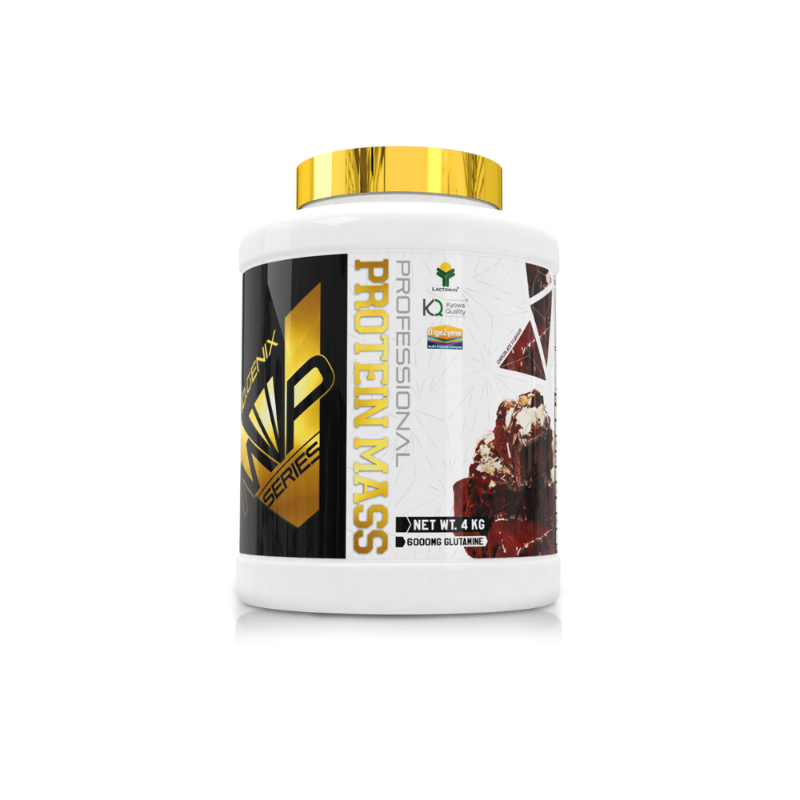 Pot de Professional Protein Mass IO.Genix, gainer haute performance riche en protéines et glucides complexes, idéal pour la prise de masse musculaire et la récupération après l’entraînement.