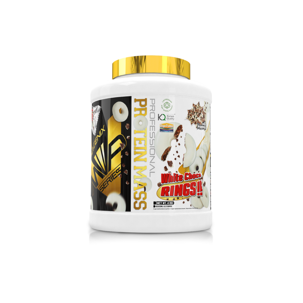 Gainer complet IO Genix Protein Mass Pro 4kg riche en protéines et glucides.