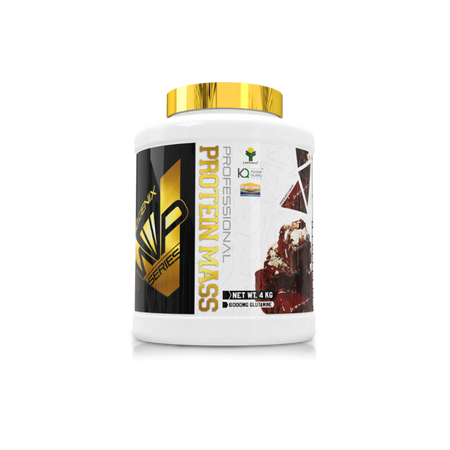 Pot de Professional Protein Mass IO.Genix, gainer haute performance riche en protéines et glucides complexes, idéal pour la prise de masse musculaire et la récupération après l’entraînement.