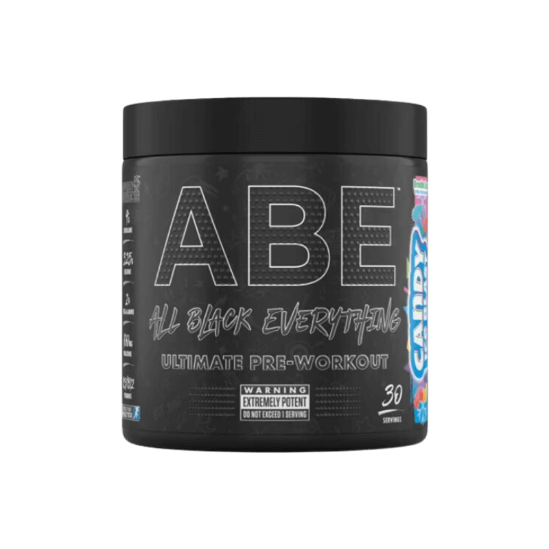 Pot ABE Ultimate Pre-Workout Applied Nutrition saveur Candy Ice Blast, extrême puissance, 30 doses