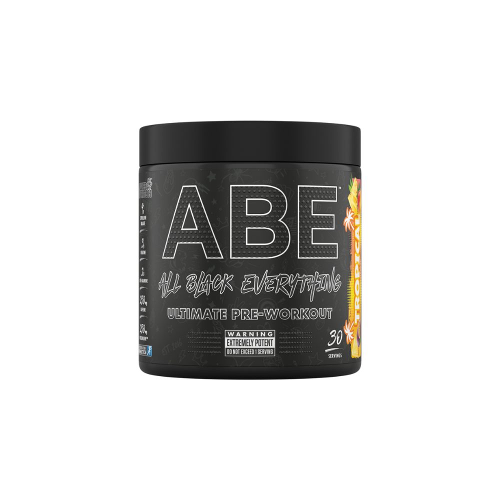 Pot ABE Pre-Workout Applied Nutrition saveur Tropical, booster énergie 30 doses