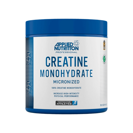 Pot de Applied Nutrition Professional Créatine Monohydrate micronisée, 50 doses, performance physique