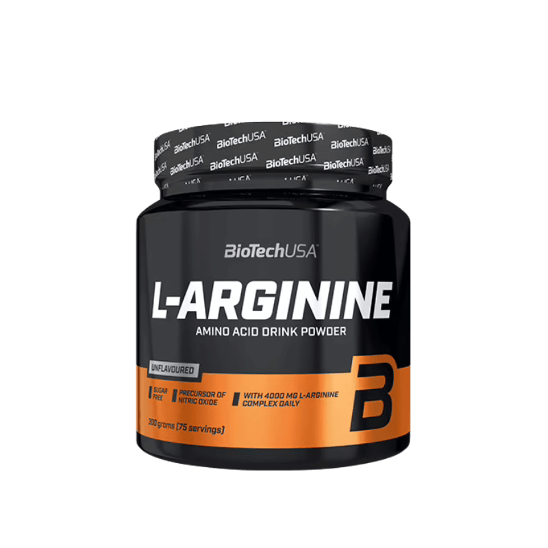Pot BioTech USA L-Arginine 300g, acide aminé en poudre saveur neutre, précurseur oxyde nitrique, 75 portions