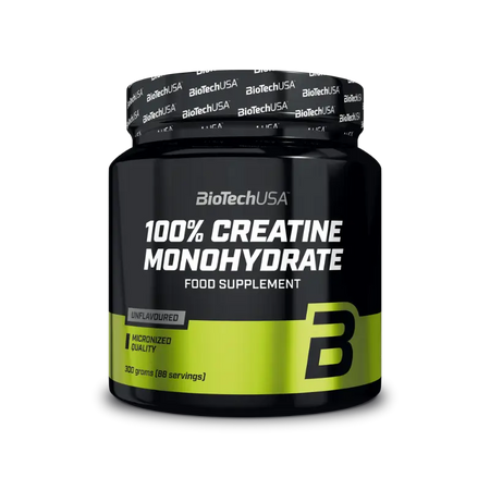 Pot de BioTechUSA 100% Creatine Monohydrate, poudre micronisée 300g, 88 doses