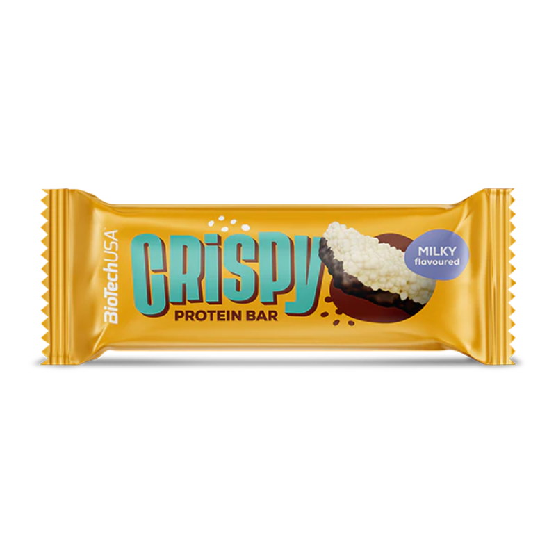 BiotechUSA Crispy Protein Bar saveur lait 40g barre protéinée croustillante - Dragon Nutrition