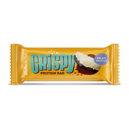 BiotechUSA Crispy Protein Bar saveur lait 40g barre protéinée croustillante - Dragon Nutrition