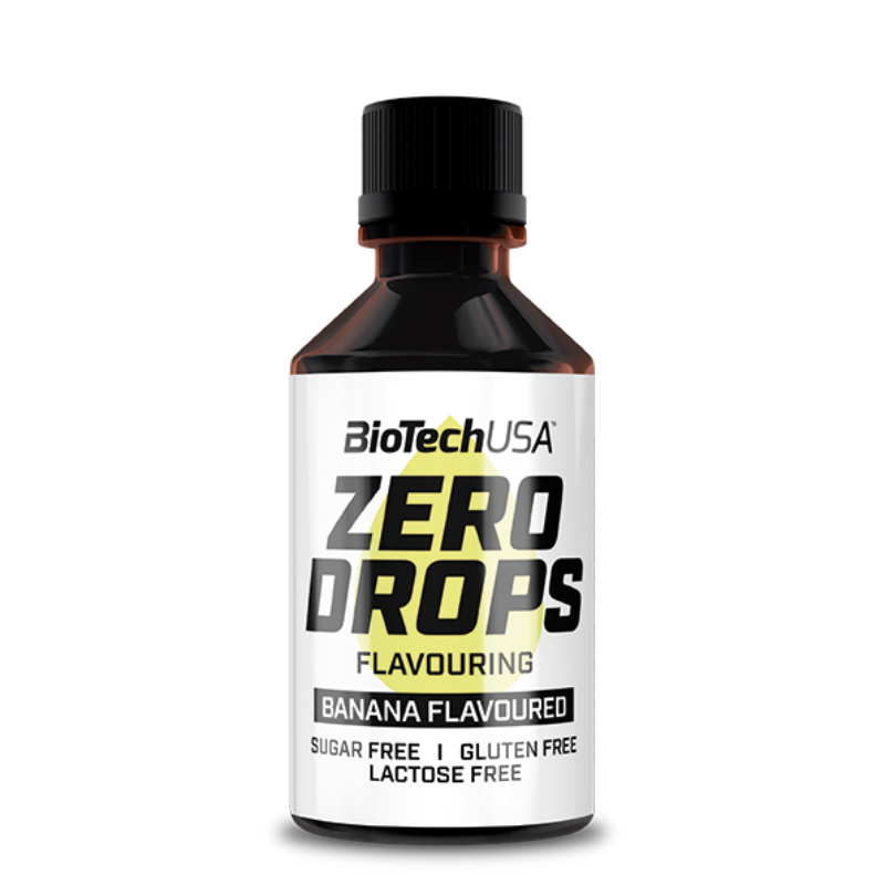 BioTechUSA Zero Drops Saveur Banane - Arôme liquide sans sucre sans gluten sans lactose
