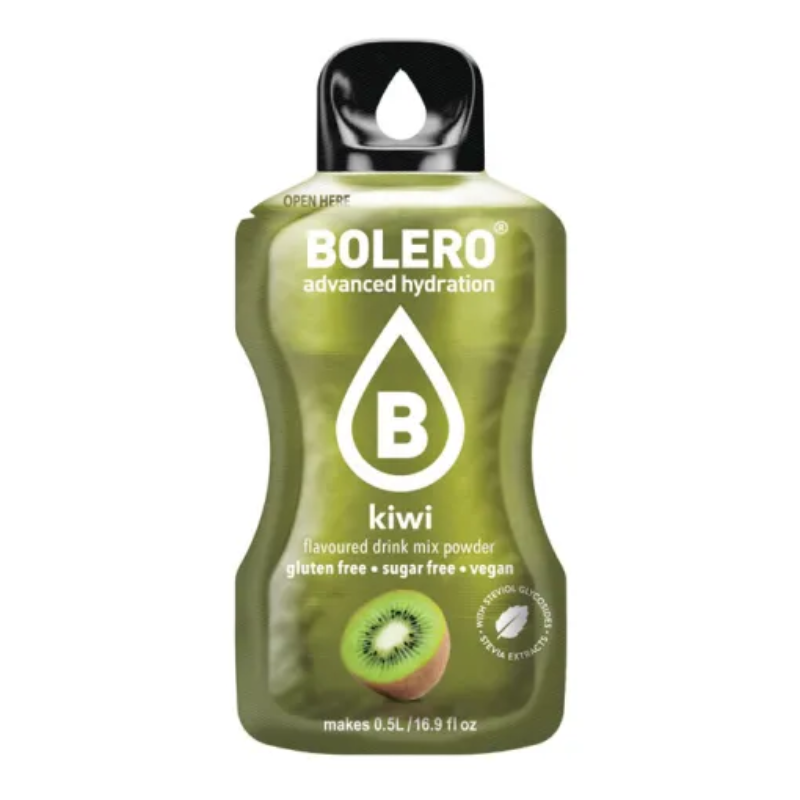 Bolero Advanced Hydration Saveur Kiwi - Boisson en poudre sans sucre sans gluten vegan 0,5L - Stevia