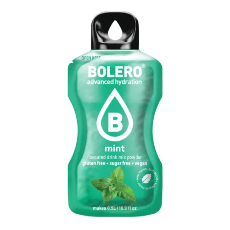 Bolero Advanced Hydration Saveur Menthe - Boisson en poudre sans sucre sans gluten vegan 0,5L - Stevia