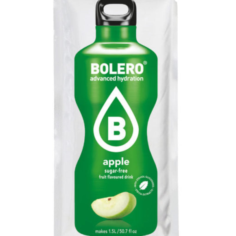 Bolero Advanced Hydration Saveur Pomme - Boisson en poudre sans sucre 1,5L - Stevia