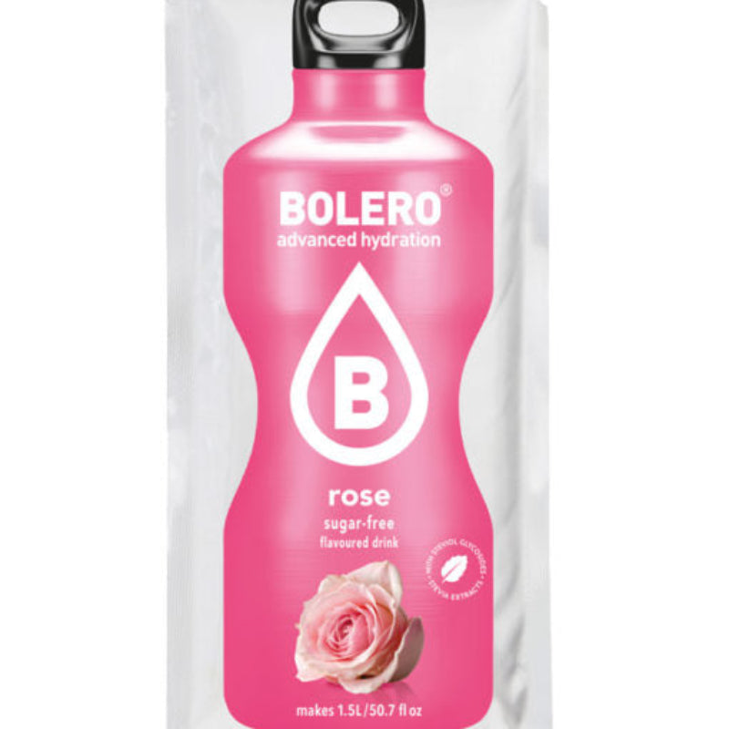 Bolero Advanced Hydration Saveur Rose - Boisson en poudre sans sucre 1,5L - Stevia