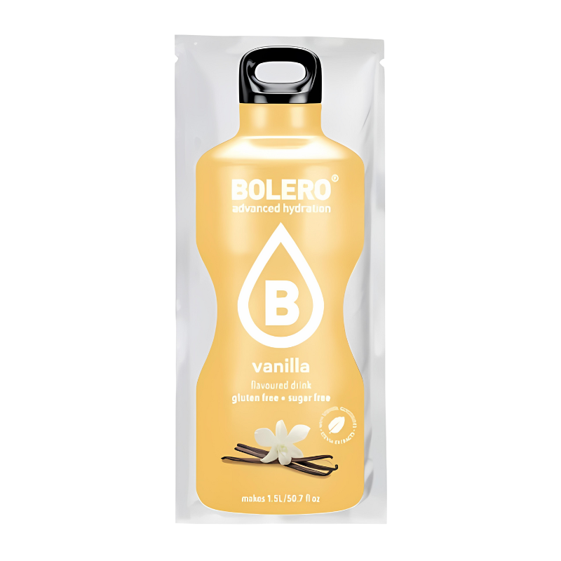 Bolero Advanced Hydration Saveur Vanille - Boisson en poudre sans sucre sans gluten 1,5L - Stevia