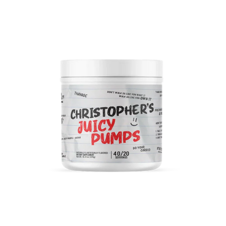 Pot de pré-workout sans stimulant Christopher’s Juicy Pumps, 40 portions pour améliorer la congestion musculaire à l’entraînement