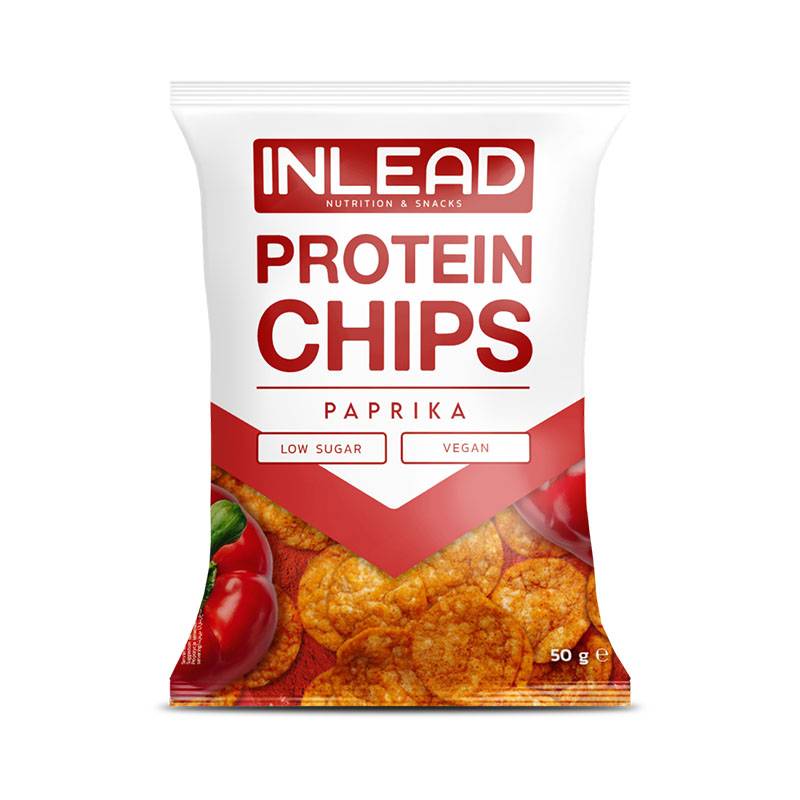 Sachet de chips protéinées Inlead Nutrition 50 g goût paprika vegan, low sugar