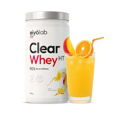 Clear Whey HT Eiyolab Fit saveur orange mangue 500g riche en protéines