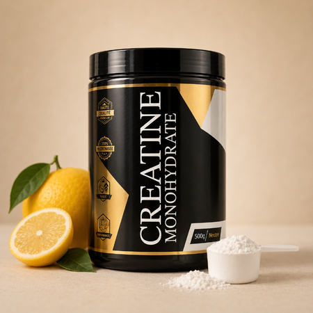 Créatine Monohydrate micronisée premium haute qualité neutre 500g pure performance - Dragon Nutrition