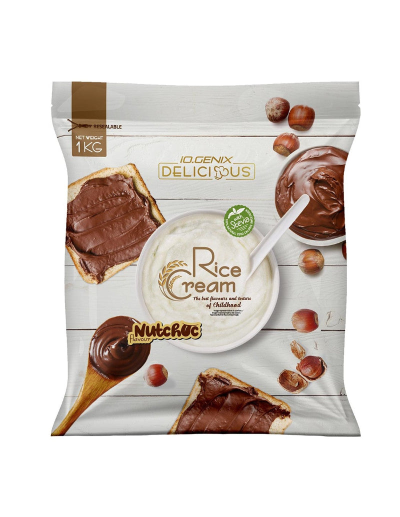 Crème de riz Nutchoc iO.Genix 1kg - Saveur noisette chocolat à la stévia | Dragon Nutrition