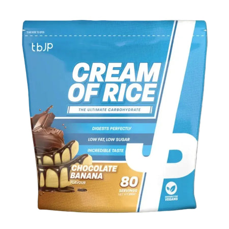 Sachet bleu de Cream of Rice TBJP saveur chocolat banane