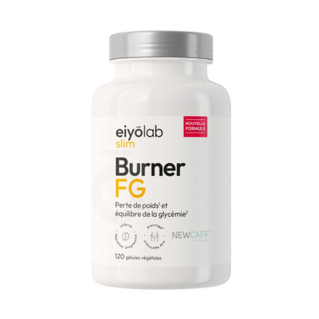 Pot de complément minceur Eiyolab Slim Burner FG 120 gélules végétales pour perte de poids et équilibre de la glycémie
