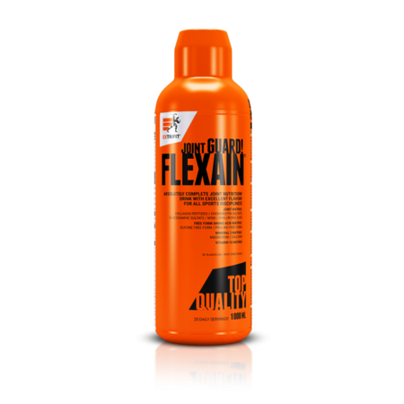 Bouteille orange Extrifit Flexain Joint Guard 1000ml, boisson articulaire sans sucres ni graisses riche en collagène, MSM, glucosamine, chondroïtine et vitamines