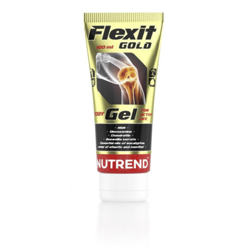 Tube de gel articulaire Nutrend Flexit Gold 100 ml pour soulager et protéger les articulations lors de l’activité physique