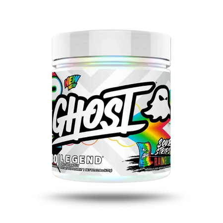 Pot Ghost Legend pre-workout édition Rainbow Sour Strips, 30 servings, booster énergie et congestion