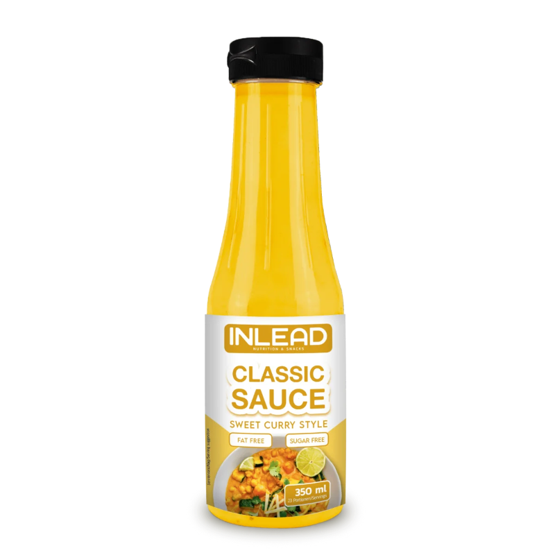 Bouteille de sauce INLEAD Classic Sauce Sweet Curry Style 350 ml, sauce curry douce sans matières grasses et sans sucre idéale pour plats de poulet et wok