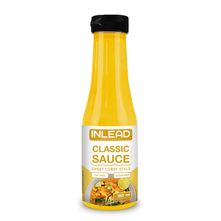 Bouteille de sauce INLEAD Classic Sauce Sweet Curry Style 350 ml, sauce curry douce sans matières grasses et sans sucre idéale pour plats de poulet et wok