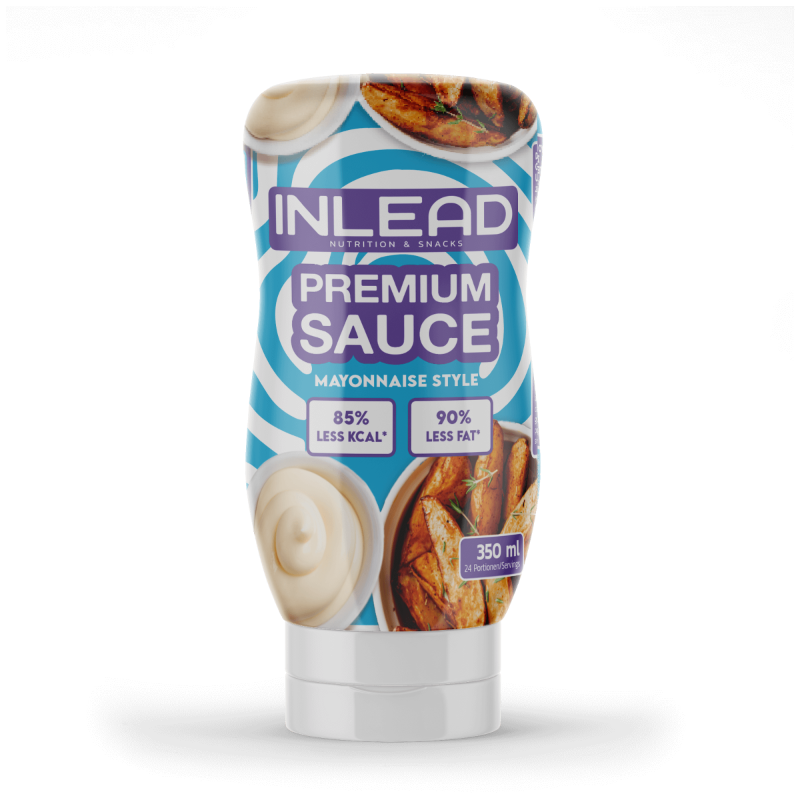 Inlead Premium Sauce Mayonnaise Style – sauce légère 85% moins calorique et 90% moins grasse, 350 ml