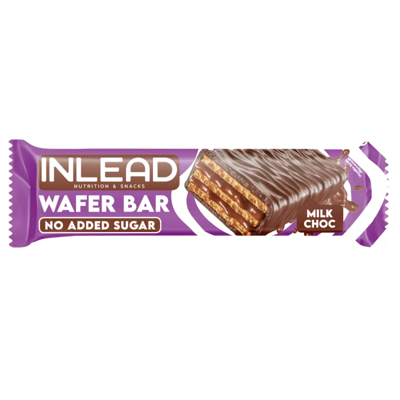 Inlead Wafer Bar chocolat au lait sans sucre ajouté 45g - Dragon Nutrition