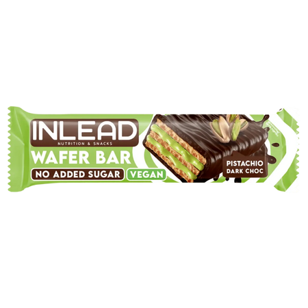 Inlead Wafer Bar pistache chocolat noir sans sucre ajouté vegan 45g - Dragon Nutrition