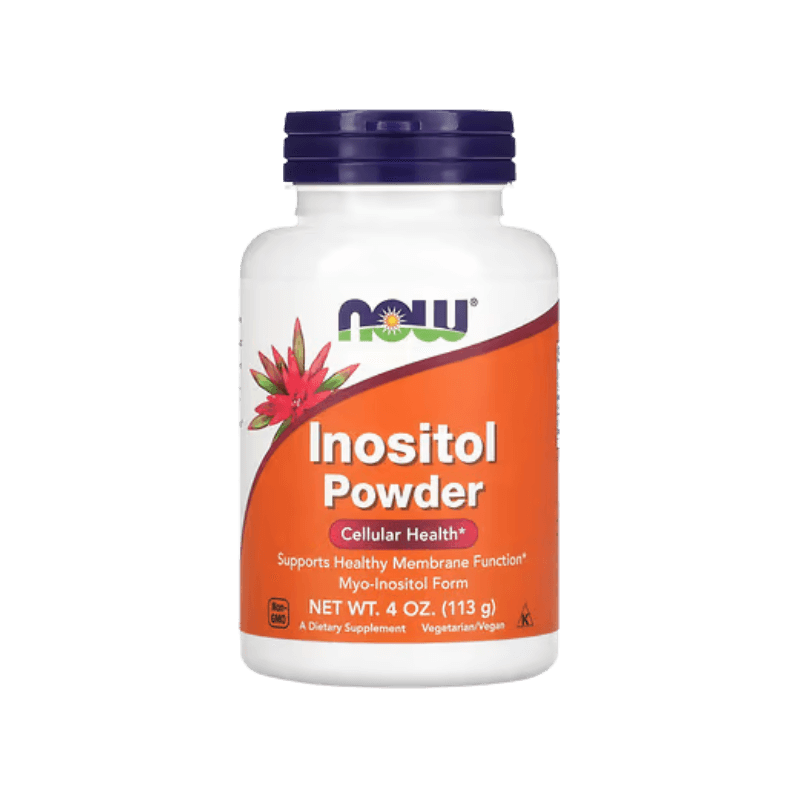 Pot NOW Foods Inositol Powder 113 g, forme myo-inositol soutenant la santé cellulaire et le bon fonctionnement des membranes, complément alimentaire végétarien et végan