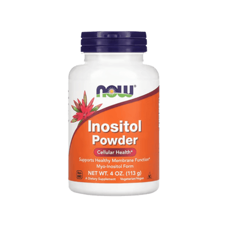 Pot NOW Foods Inositol Powder 113 g, forme myo-inositol soutenant la santé cellulaire et le bon fonctionnement des membranes, complément alimentaire végétarien et végan