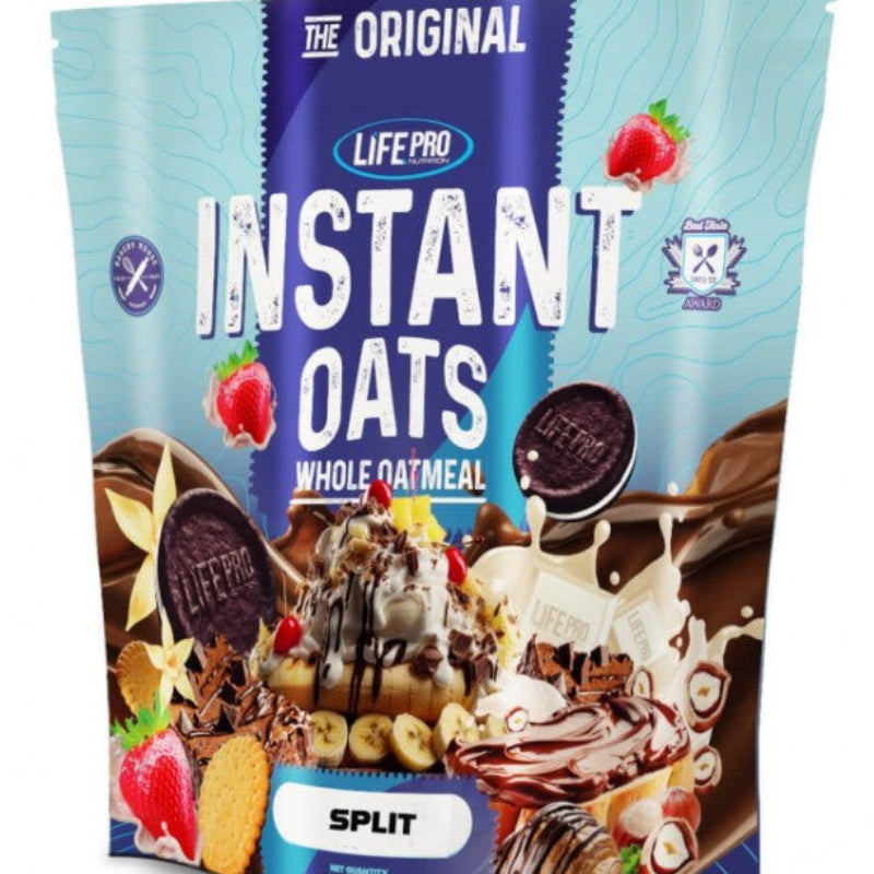 Instant Oats Life Pro Nutrition 1,6kg - Flocons d'avoine complète Split multi-saveurs petit-déjeuner sportif | Dragon Nutrition