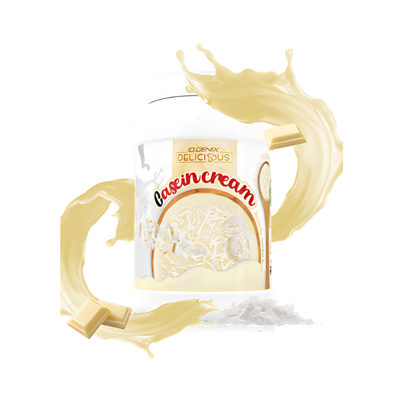 Pot IOGENIX Delicious Casein Cream saveur chocolat biscuit