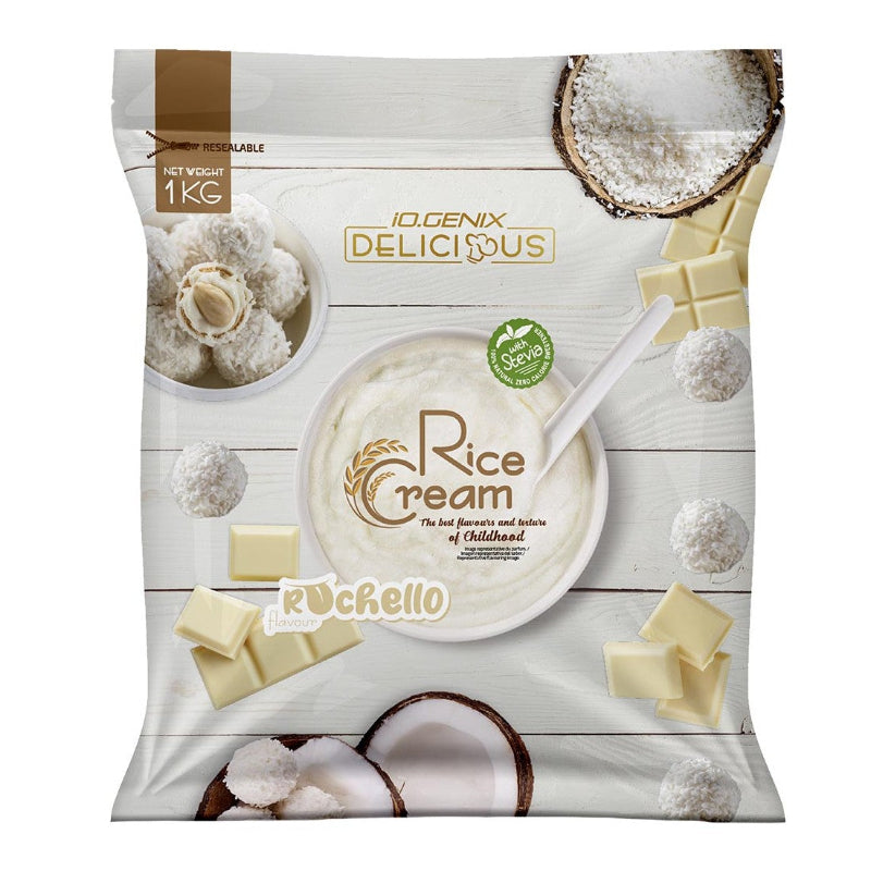 iOGenix Delicious Rice Cream crème de riz saveur Rochello coco chocolat blanc stevia 1kg - Dragon Nutrition