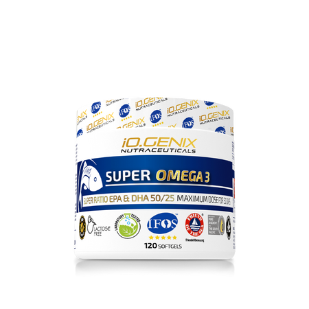iOGenix Nutraceuticals Super Oméga-3 EPA DHA 50/25 certifié IFOS 120 softgels sans lactose - Dragon Nutrition