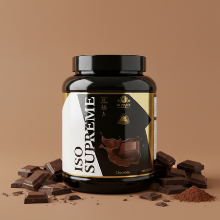 Protéine ISO Supreme chocolat 2kg Ultimate Lab – whey isolate saveur chocolat avec morceaux de chocolat noir