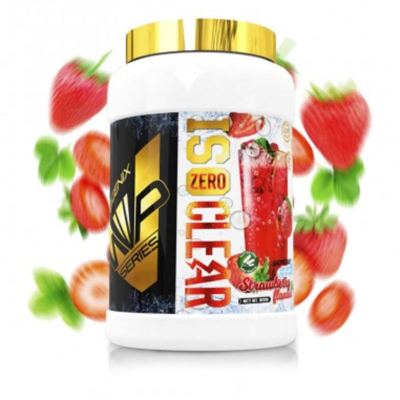 IO GENIX Iso Zero Clear Protéine Saveur Fraise 900g - Whey isolat sans lactose sans gluten