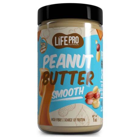 Life Pro Peanut Butter Smooth 1kg - Beurre de cacahuète lisse riche en fibres source de protéines