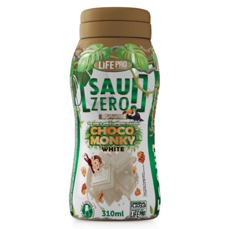 Life Pro Sauc Zero Syrup Choco Monky White 310ml - Sauce chocolat blanc zéro calorie sans sucre