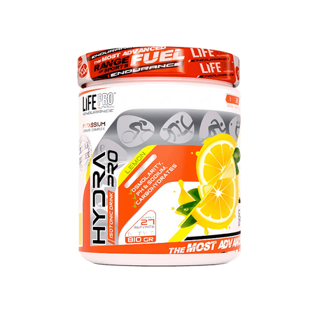 Pot Life Pro Hydra Pro isotonic drink goût citron, électrolytes et glucides pour l’endurance