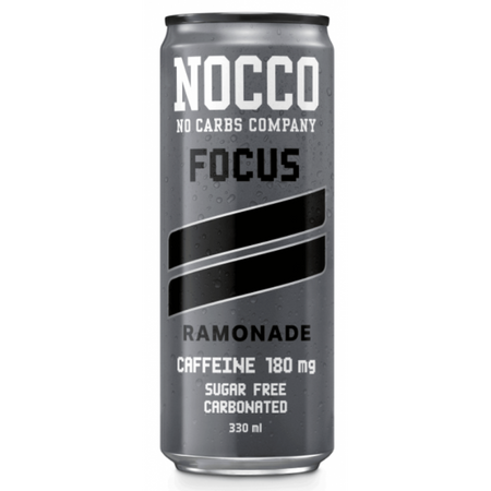 NOCCO Focus Ramonade boisson énergétique caféine 180mg sans sucre gazeuse 330ml - Dragon Nutrition
