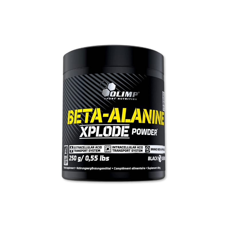 Pot Olimp Beta-Alanine Xplode 250g Black Series, système de transport des acides et amélioration de l’endurance
