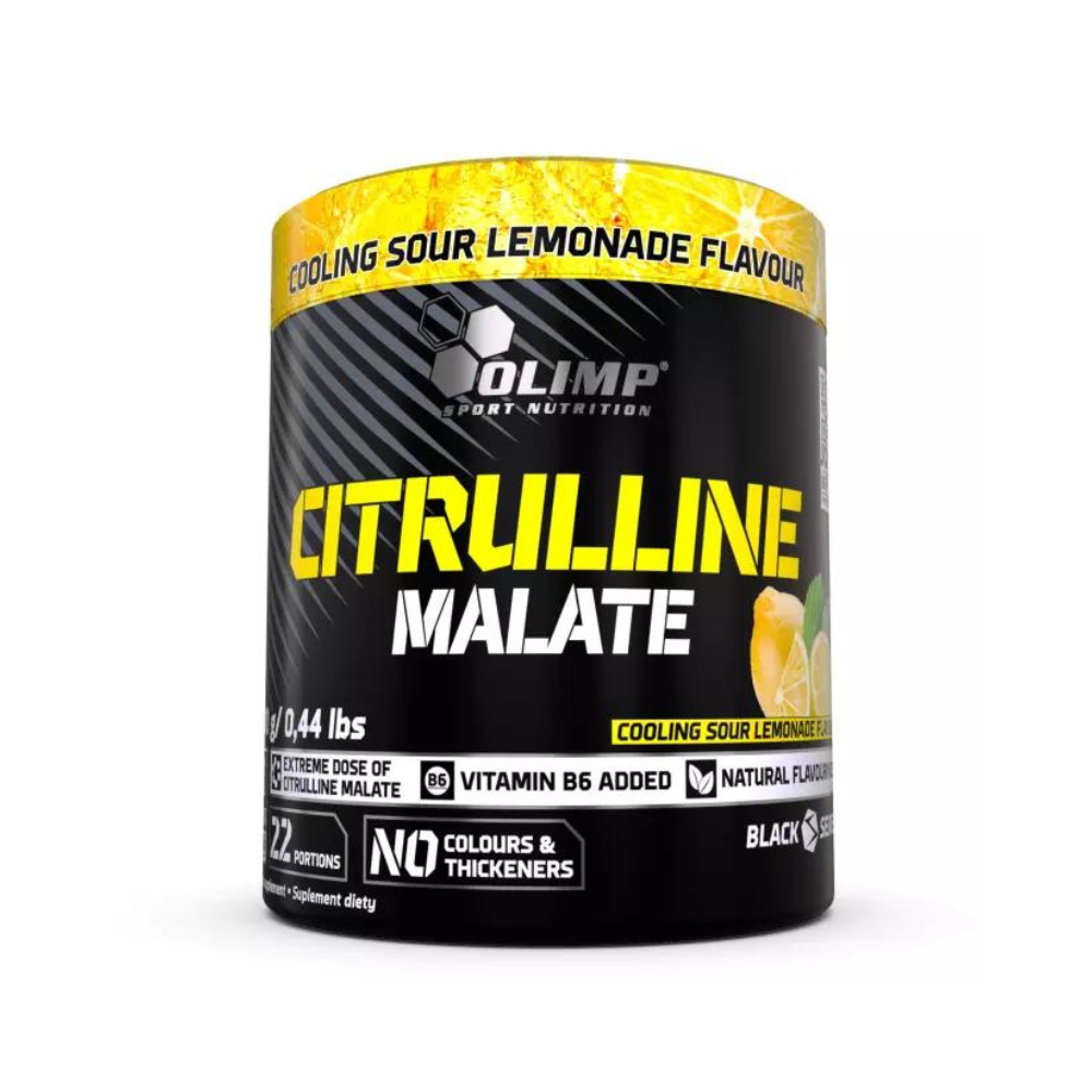 Pot Olimp Citrulline Malate Cooling Sour Lemonade avec vitamine B6, formule naturelle, 200g