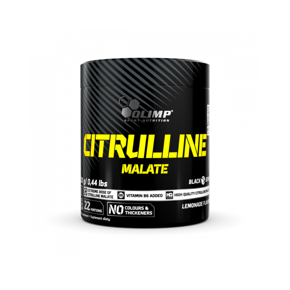 Pot de Citrulline Malate Olimp Nutrition saveur Lemonade, 200g, Black Series
