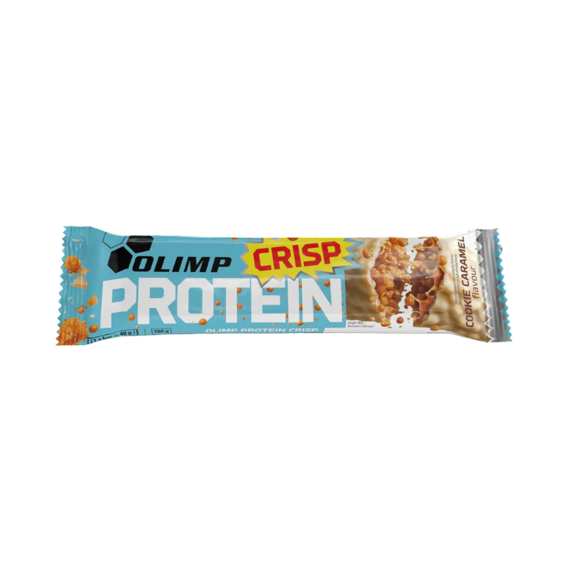Olimp Protein Crisp Bar saveur cookie caramel 40g barre protéinée croustillante - Dragon Nutrition
