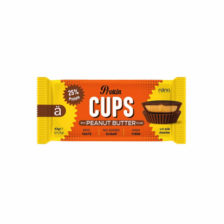 Cups protéiné, peu calorique, aux saveur de beurre de cacahuète et chocolat au lait