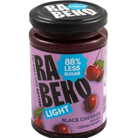 Rabeko Light Confiture Cerises Noires 88% moins de sucre - Confiture cerise allégée faible en calories