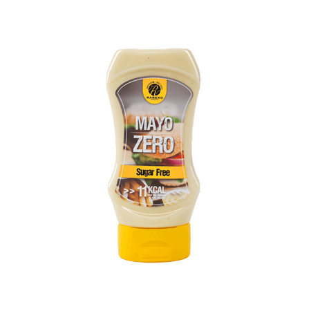 Bouteille de sauce Rabeko Mayo Zero saveur mayonnaise légère sans sucre pour accompagner burgers et sandwiches